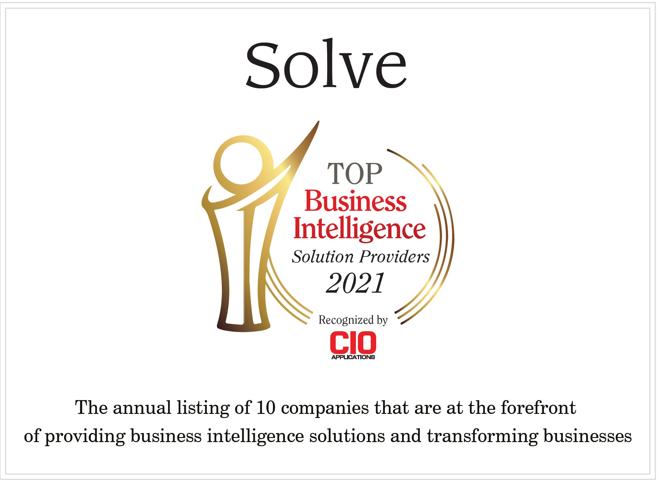 SOLVE CIO Applications Top 10 Business Intelligence Solutions Providers 2021